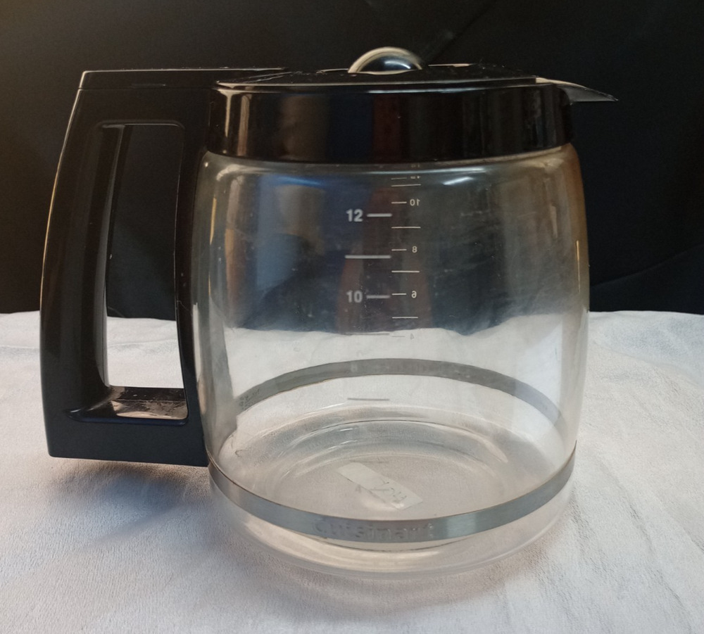 Cuisinart 12 Cup Coffee Maker Replacement Carafe Glass Pot Black
